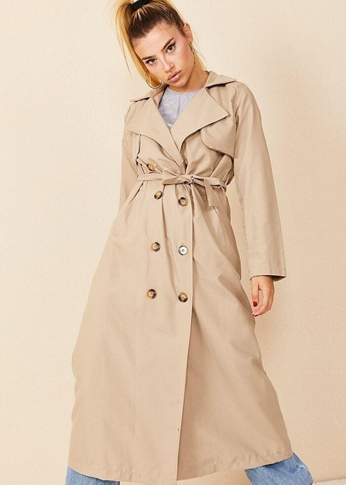 Hakke marka trençkot - Görsel 4