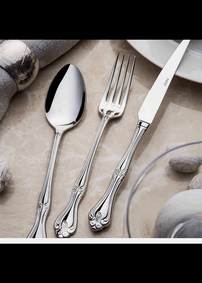 Nehir lalezar 89 parça 12 kişilik çatal bıçak takımk - Görsel 2