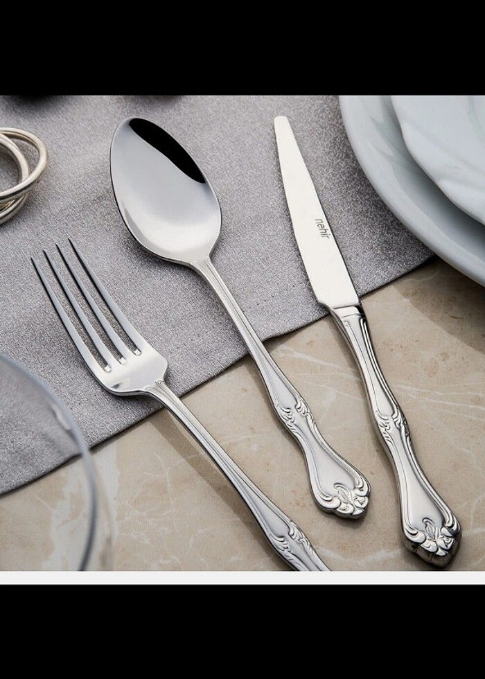 Nehir lalezar 89 parça 12 kişilik çatal bıçak takımk - Görsel 3