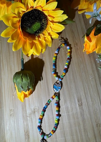 Uzun Renkli Boncuklu Bohem Kadın bileklik - Görsel 2