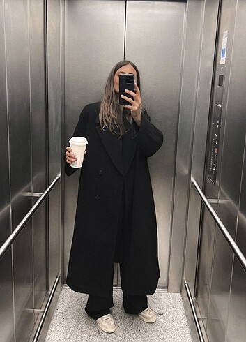 Zara kaban siyah oversize
