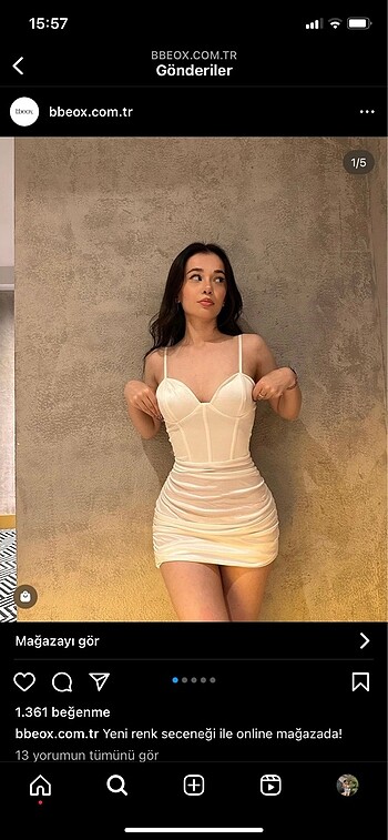 Beyaz elbise mini