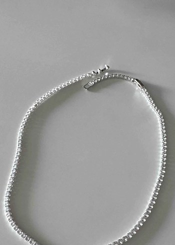 swarovski Minimal Gumus Zincir Kolye