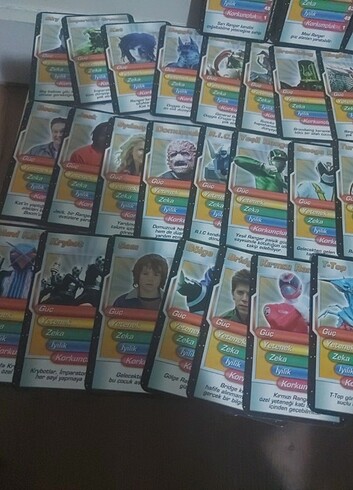 Beden Renk Powerrangers kartları
