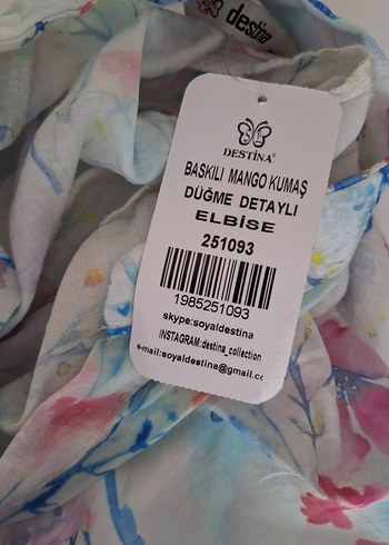 Diğer Uzun desenli tesettür elbise