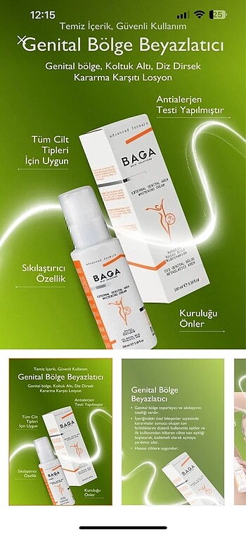 Baga genital bölge beyazlatıcı - Görsel 2