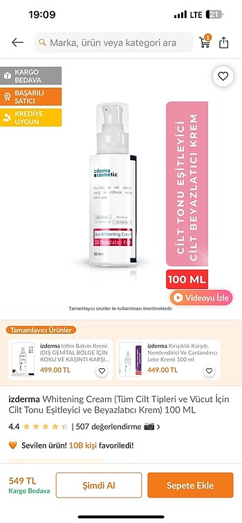 İzderma temiz içerikli beyazlatıcı - Görsel 2