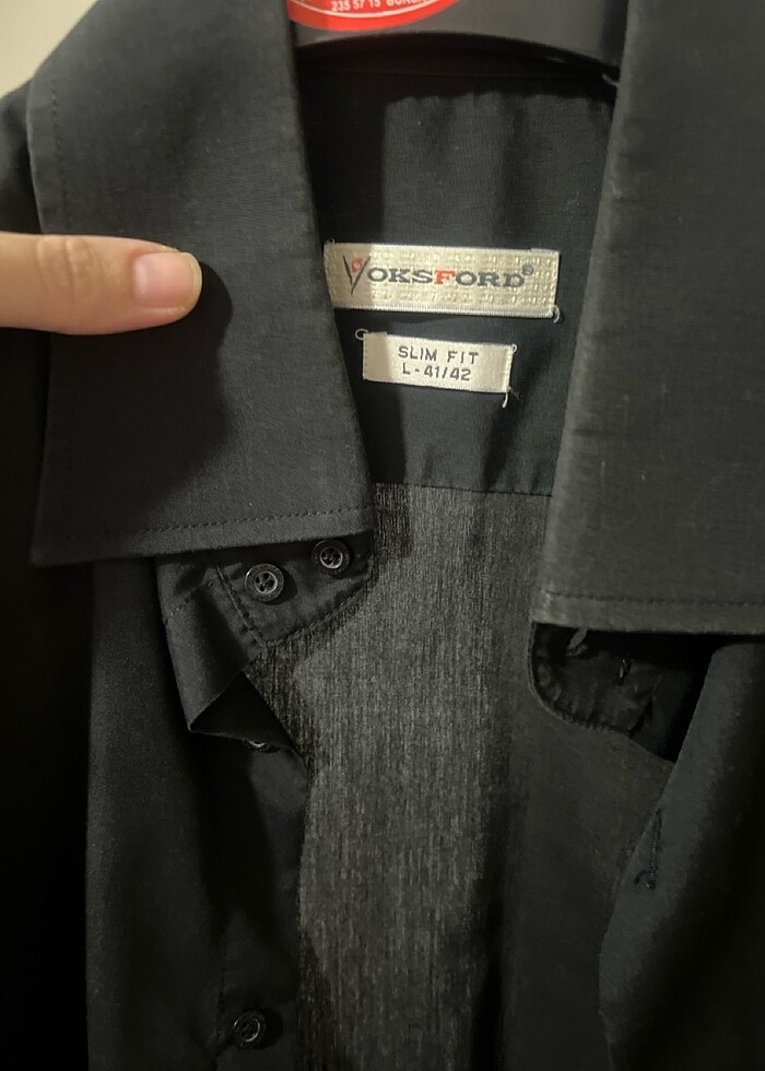 Siyah slim fit gömlek - Görsel 2