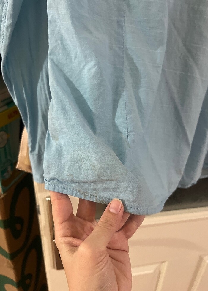 Mavi geçişli gömlek - Görsel 4