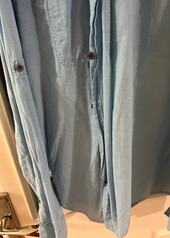 Mavi geçişli gömlek - Görsel 3