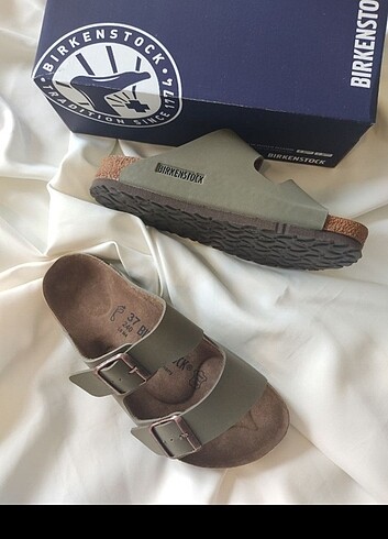 39 Beden Birkenstock Arizona terlik haki deri