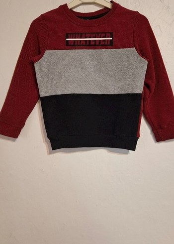 Çizgili Erkek Çocuk Triko Kazak - Görsel 3