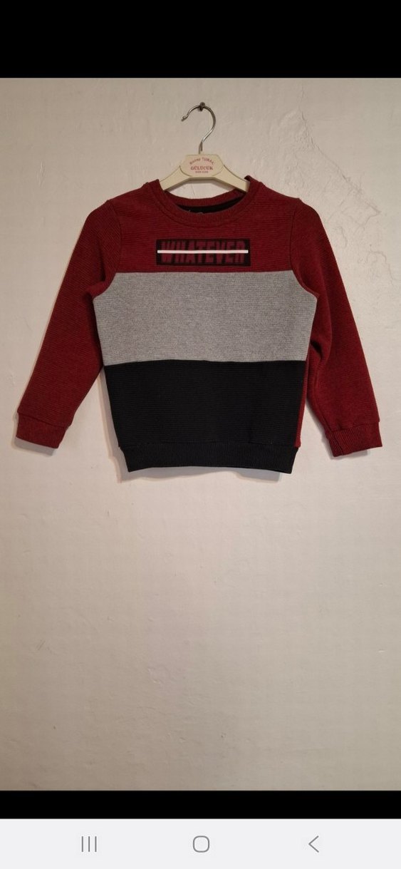 Çizgili Erkek Çocuk Triko Kazak - Görsel 2