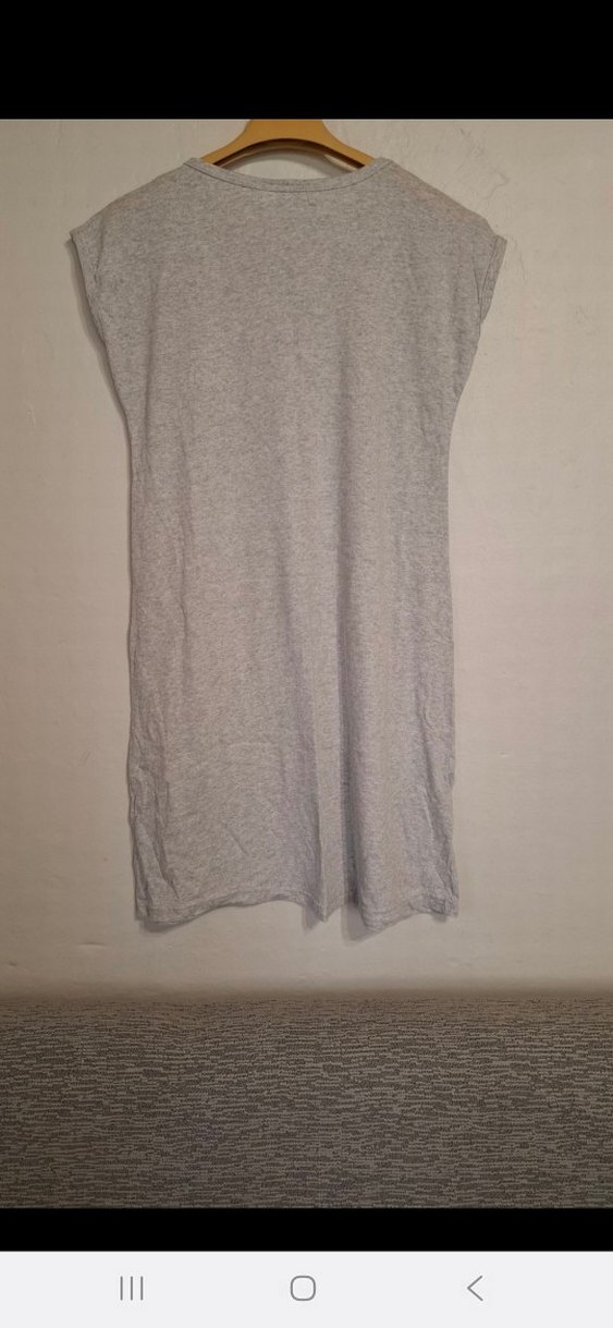 Gri Kısa Kollu Baskılı Gecelik - Görsel 3