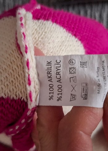 Düğmeli Pembe Çizgili Kadın Hırka - Görsel 4