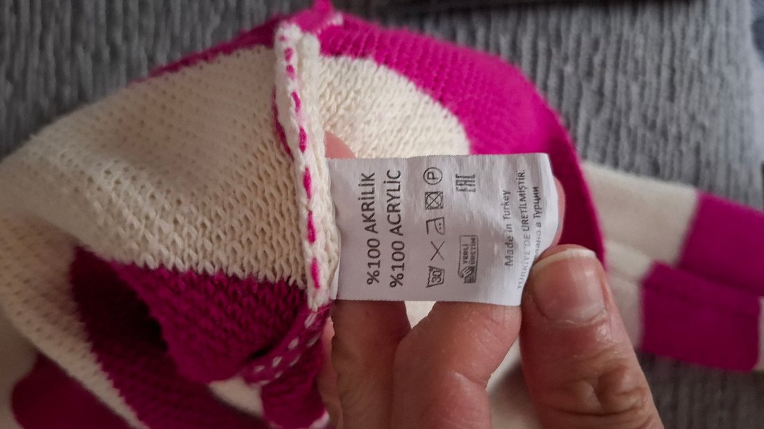 Düğmeli Pembe Çizgili Kadın Hırka - Görsel 4