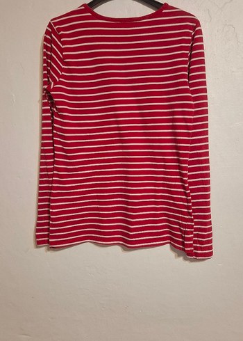 Çizgili Kırmızı Uzun Kollu Tişört - Görsel 6