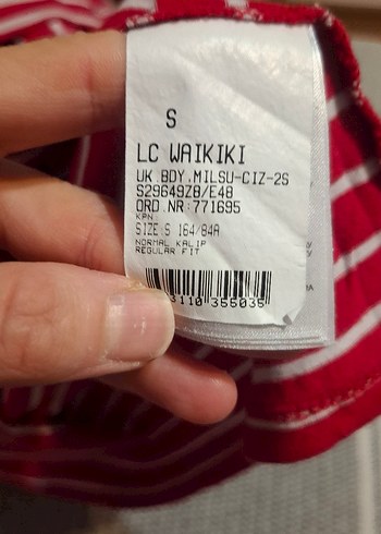 Çizgili Kırmızı Uzun Kollu Tişört - Görsel 7