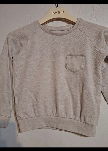 Bej Erkek Çocuk Uzun Kollu Sweatshirt - Görsel 2