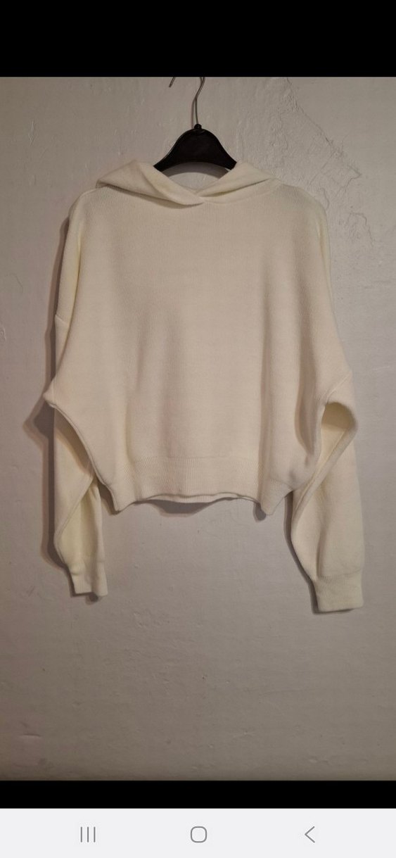 Kadın Oversize Fit Kapüşonlu kazak - Görsel 4