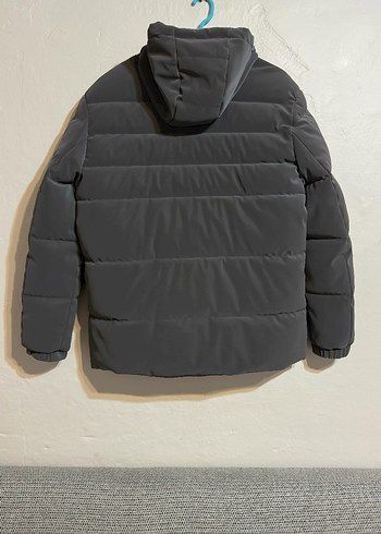 Gri Kapüşonlu Erkek Mont - Görsel 3