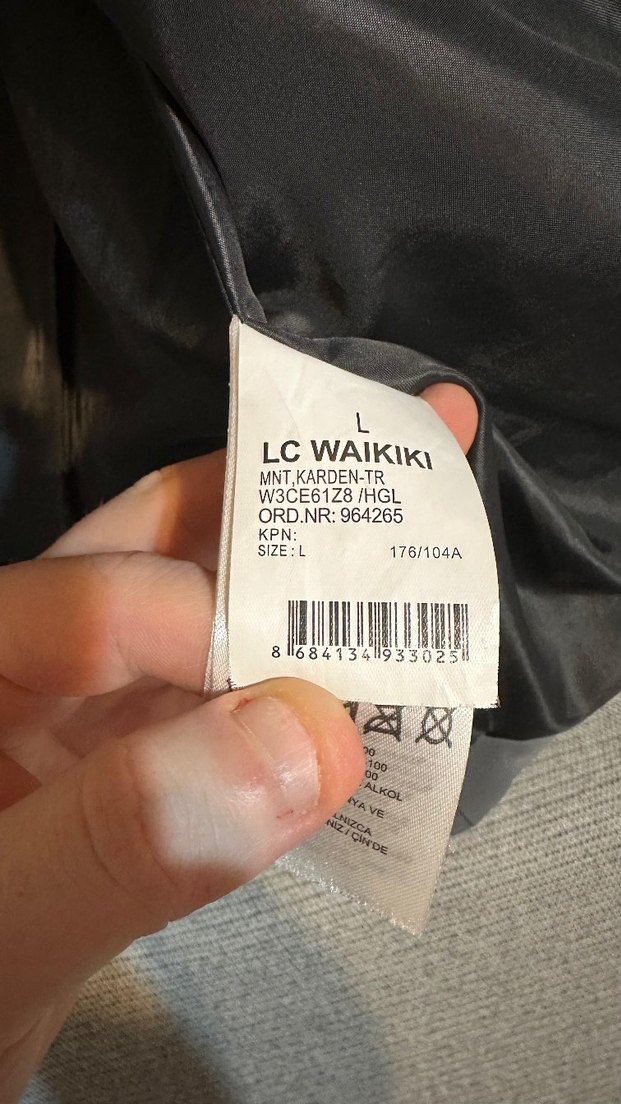 Gri Kapüşonlu Erkek Mont - Görsel 5