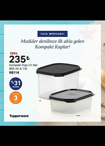 Kompakt Saklama Kabı Tupperware