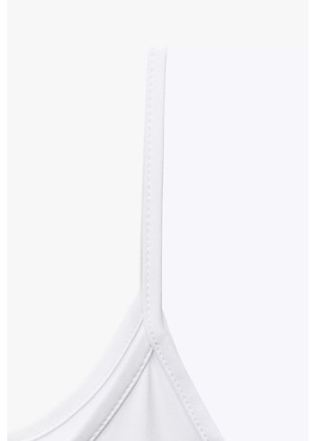 s Beden ZARA TOP BODY Beyaz İnce Askılı Kadın Atlet