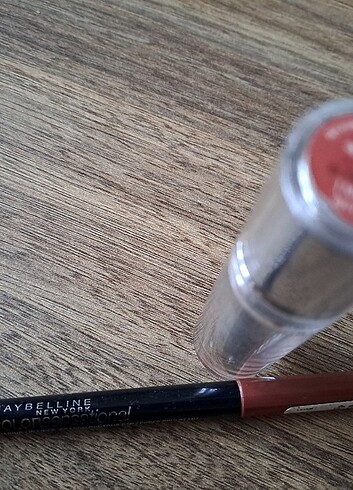 missha mat ruj ve maybellinne dudak kalemi - Görsel 3