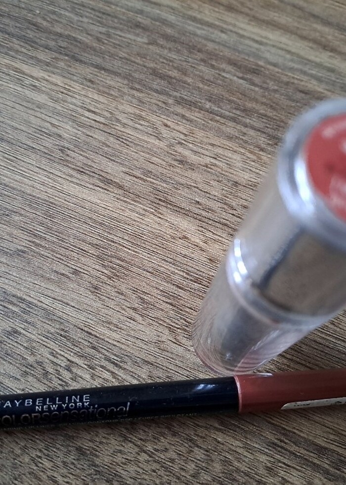 missha mat ruj ve maybellinne dudak kalemi - Görsel 3