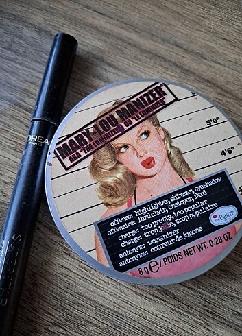 L'Oréal Paris the balm highlighter ve loreal eyeliner