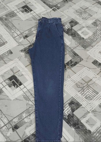Diğer Koyu Mavi Dar Paca Denim Jean