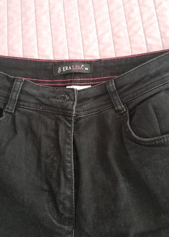 Siyah Regular Fit Midi Kadın Kot Pantolon - Görsel 2