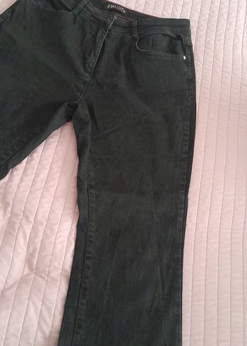 Siyah Regular Fit Midi Kadın Kot Pantolon - Görsel 3