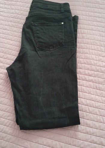 Siyah Regular Fit Midi Kadın Kot Pantolon - Görsel 5