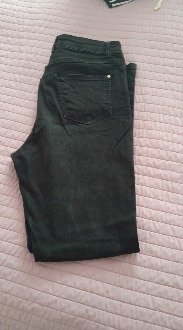 Siyah Regular Fit Midi Kadın Kot Pantolon - Görsel 5