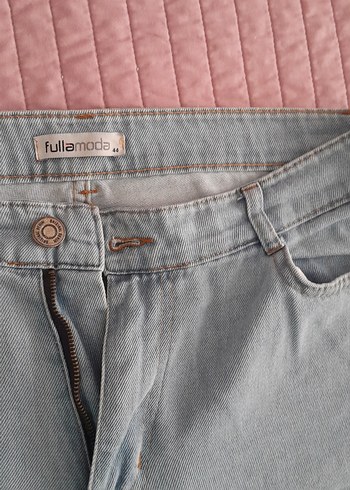 Gri Kadın Midi Boy Bol Kesim Denim Jean 44 beden paca detaylı - Görsel 2