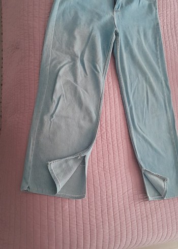 Gri Kadın Midi Boy Bol Kesim Denim Jean 44 beden paca detaylı - Görsel 5