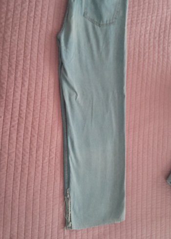 Gri Kadın Midi Boy Bol Kesim Denim Jean 44 beden paca detaylı - Görsel 6