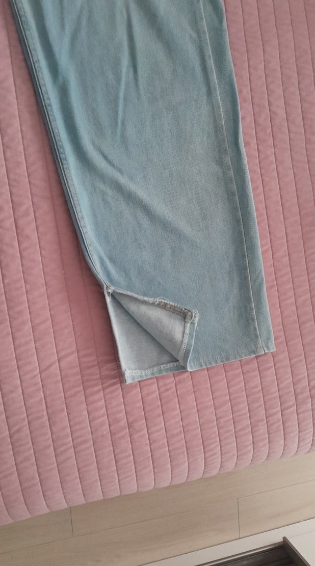 Gri Kadın Midi Boy Bol Kesim Denim Jean 44 beden paca detaylı - Görsel 4
