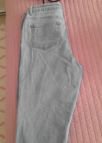 Gri Kadın Midi Boy Rahat Kesim Denim Pantolon 44 beden - Görsel 3