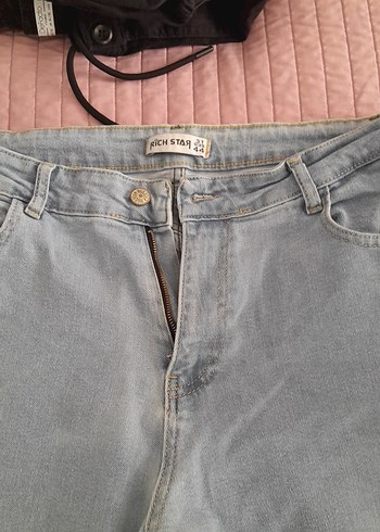 Gri Kadın Midi Boy Rahat Kesim Denim Pantolon 44 beden - Görsel 2