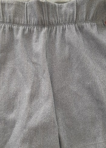 Kız Çocuk Gri Denim Volanlı Straplez Bluz 9  10 yas - Görsel 3