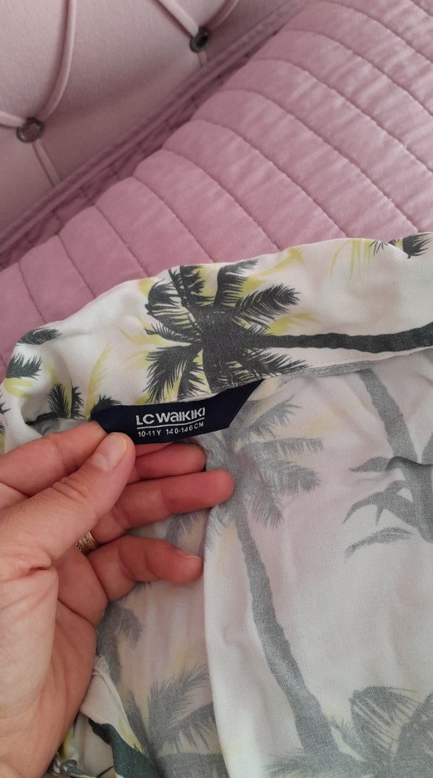 erkek cocuk  Düğmeli Kısa Kollu Gömlek 10 11 yas cocuk gömleği - Görsel 2