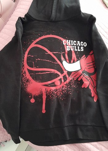 Siyah Chicago Bulls Baskılı Erkek Sweatshirt 12 yas - Görsel 3