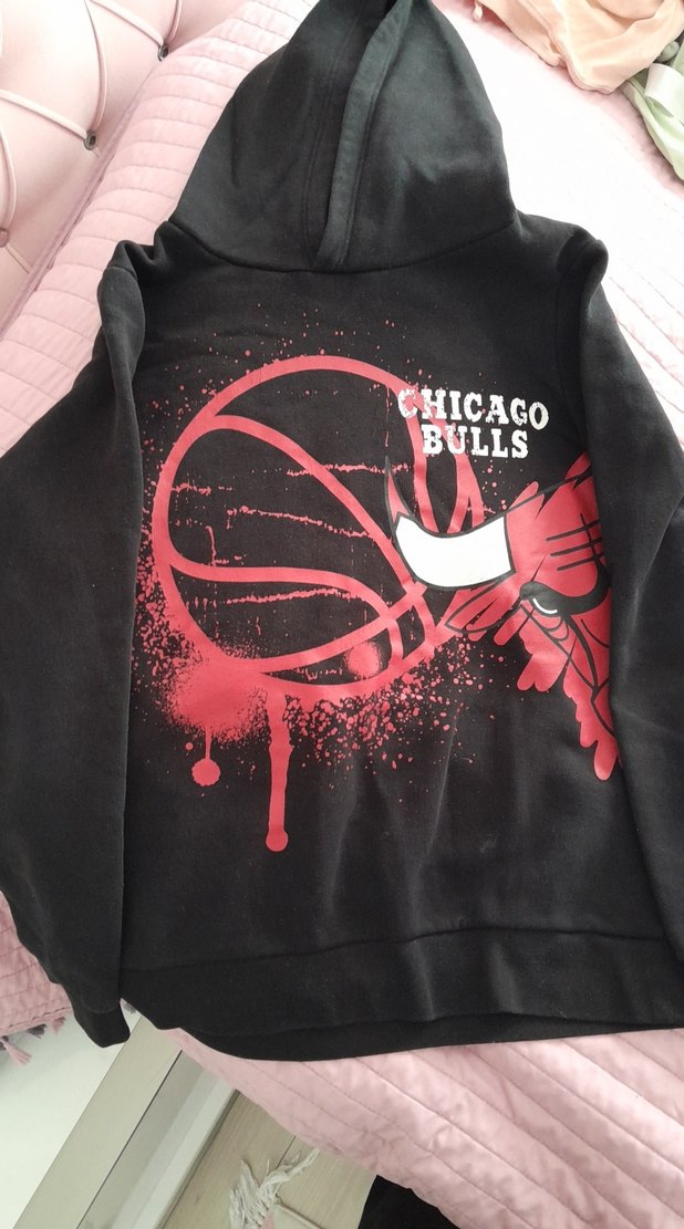 Siyah Chicago Bulls Baskılı Erkek Sweatshirt 12 yas - Görsel 3