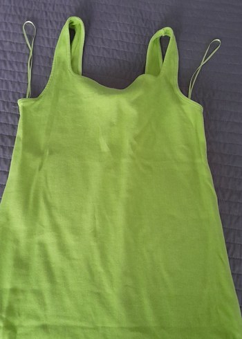 Yeşil Drapeli Uzun elbise - Görsel 2