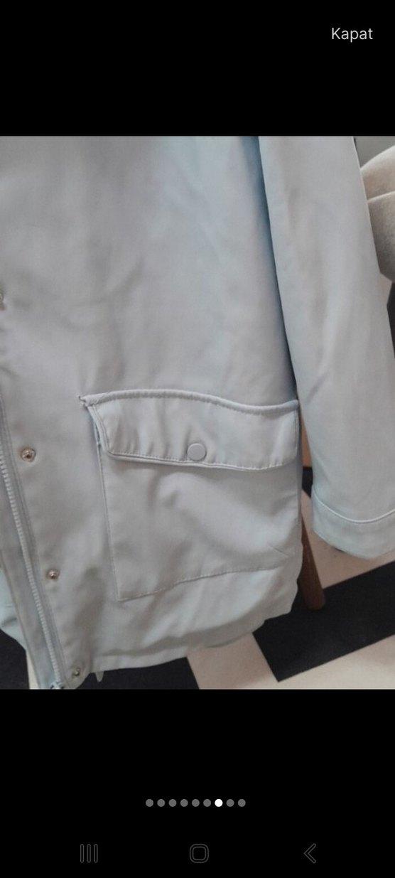 mont yagmurluk kiz cocuk ici yünlü dışı deri - Görsel 5