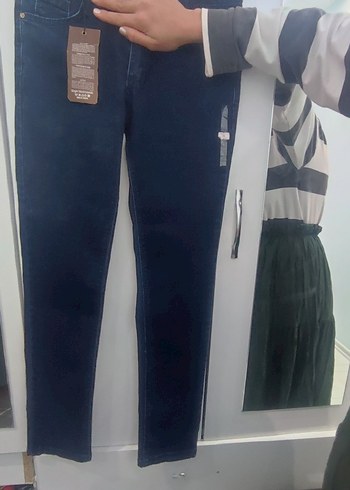 Diğer Koyu Lacivert Dar Kesim Jean