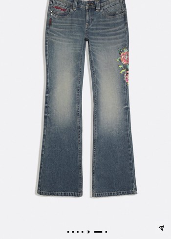 Bershka Ed Hardy X Bershka Bootcut Jean